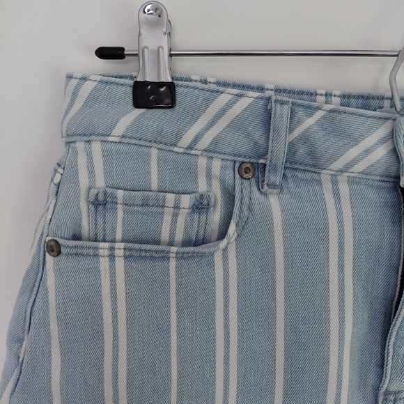 Loft Striped Jean Skirt - Picture 4 of 9